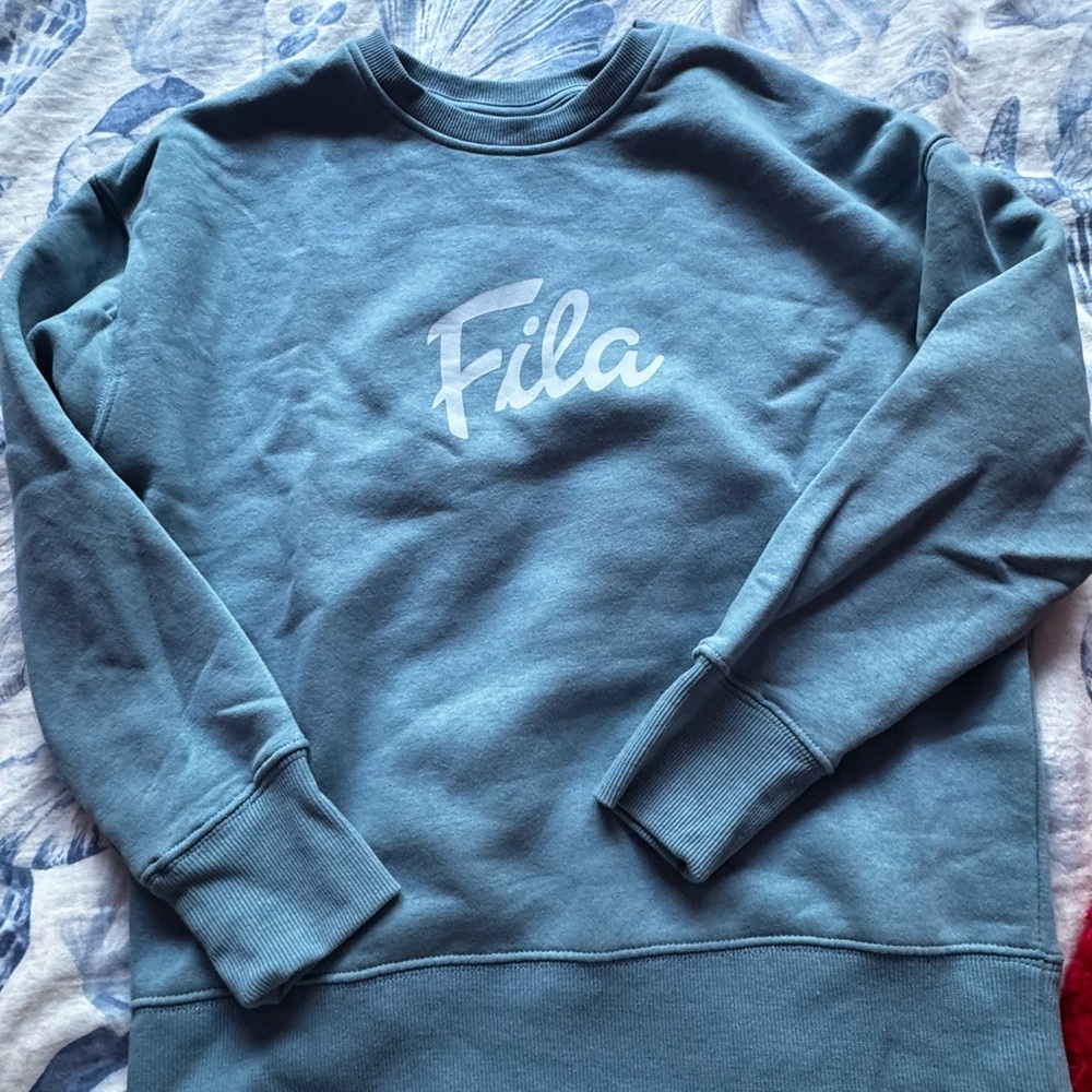 Fila Blue Crewneck Sweater with Logo